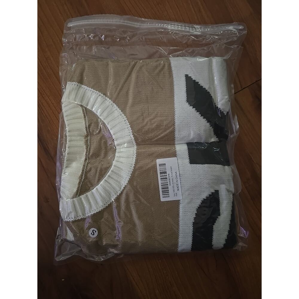 Oversized Sweater for Women Fall Knit Fashion Crewneck Long Sleeve SZ SMALL - Picture 7 of 7